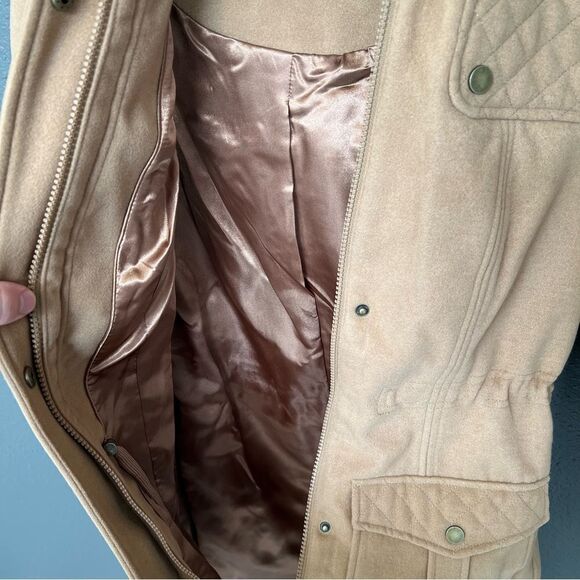 Denim & Co Anorak Jacket Sherpa Lined Hood Women | size XXS - Picture 6 of 10